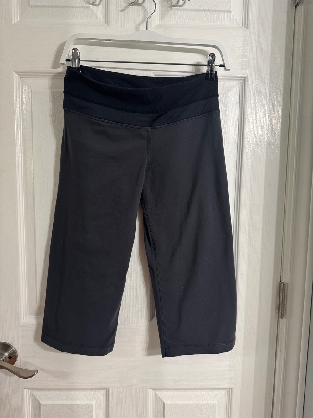lululemon athletica Black Cropped Flare Yoga Pants